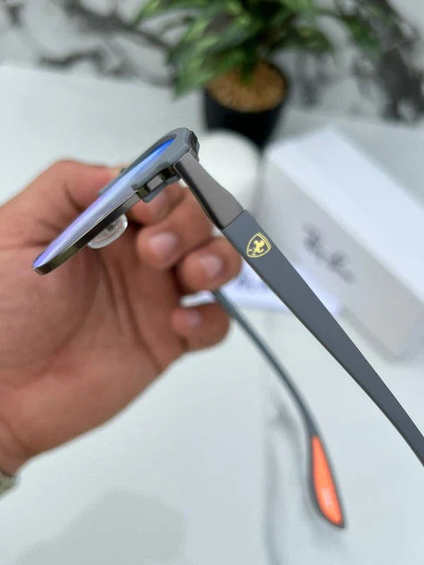 RB #4 METAL GREY BLUE CUT UV-400 SUNGLASSES