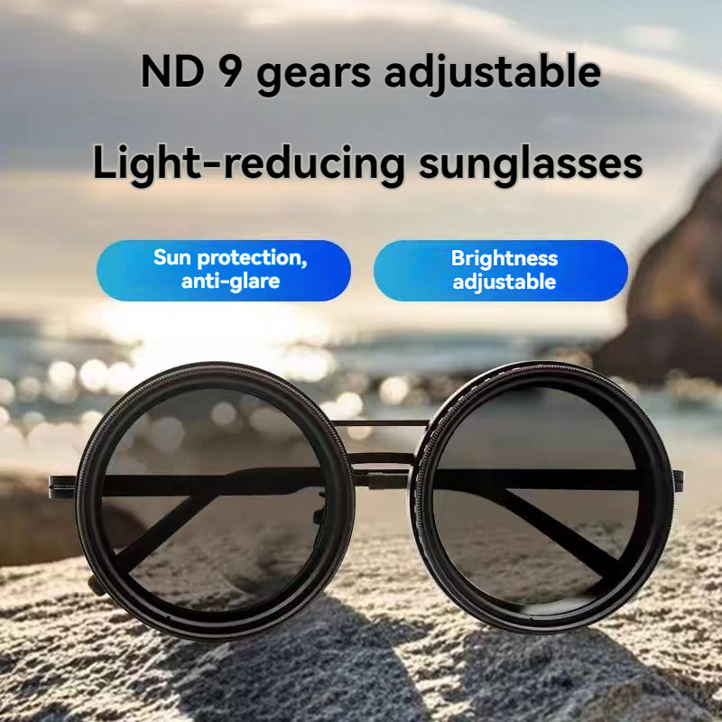 Brightness Adjustable Polarized Smart Men's Sunglasses UV Protect Turning Dark Shift Shades Tint Adjustable Dimming Sunglasses