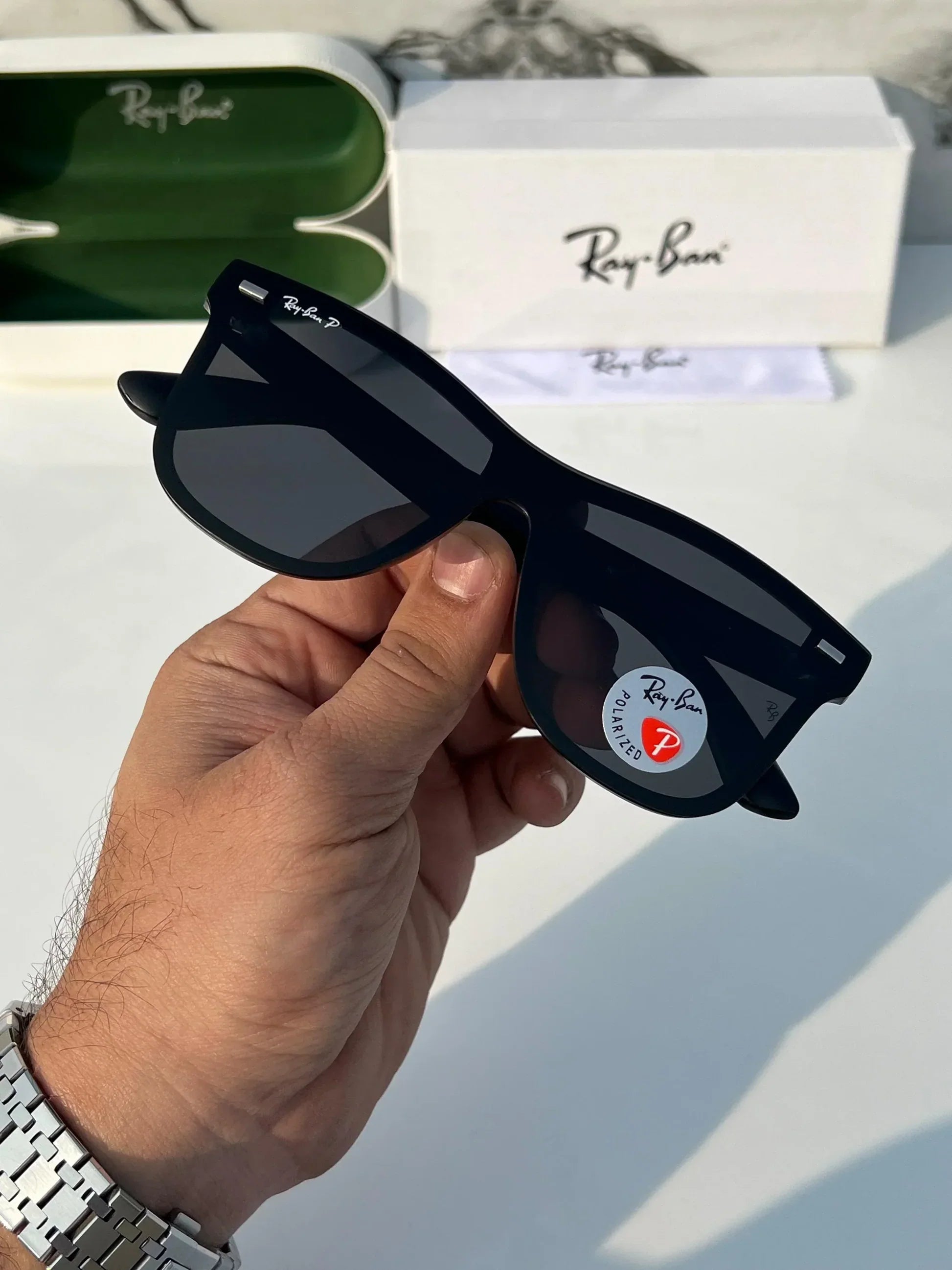Ray Ban Stylish Branded Stop Ray With 100% UV Ban Square 650 Fancy Men & Women Sunglass