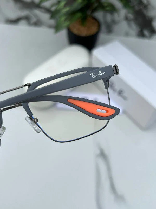 RB #4 METAL GREY BLUE CUT UV-400 SUNGLASSES